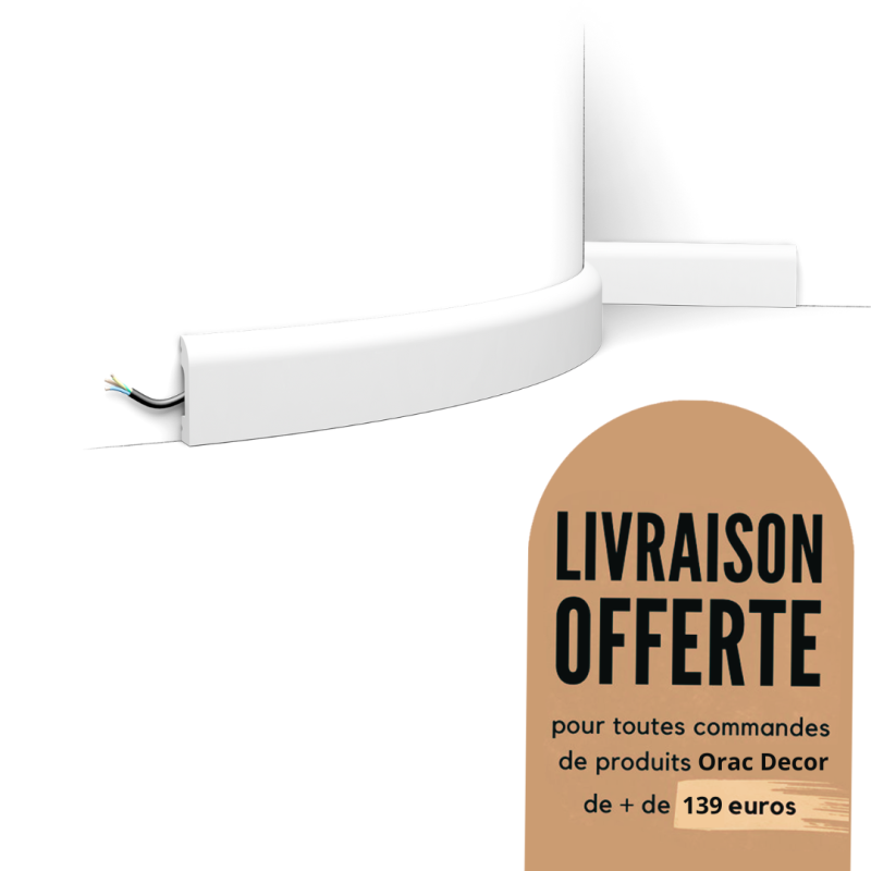 Plinthe design moulure décorative - Flex - CASCADE - ORAC DECOR - SX182F