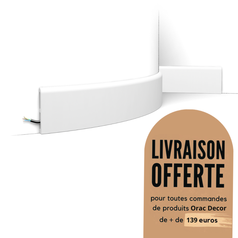 Plinthe design moulure décorative - Flex - CASCADE - ORAC DECOR - SX184F