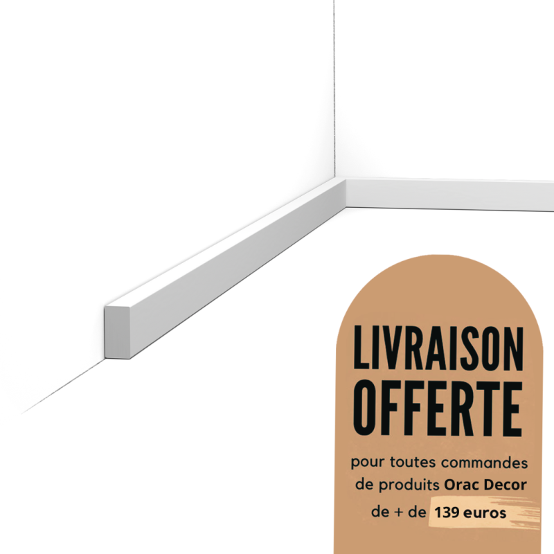 Plinthe design moulure décorative Duropolymer® - SQUARE - ORAC DECOR - SX194