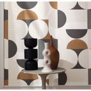 Papier peint vinyle sur intissé Amplitude marron et noir - Graphic - Caselio - GPC105500944