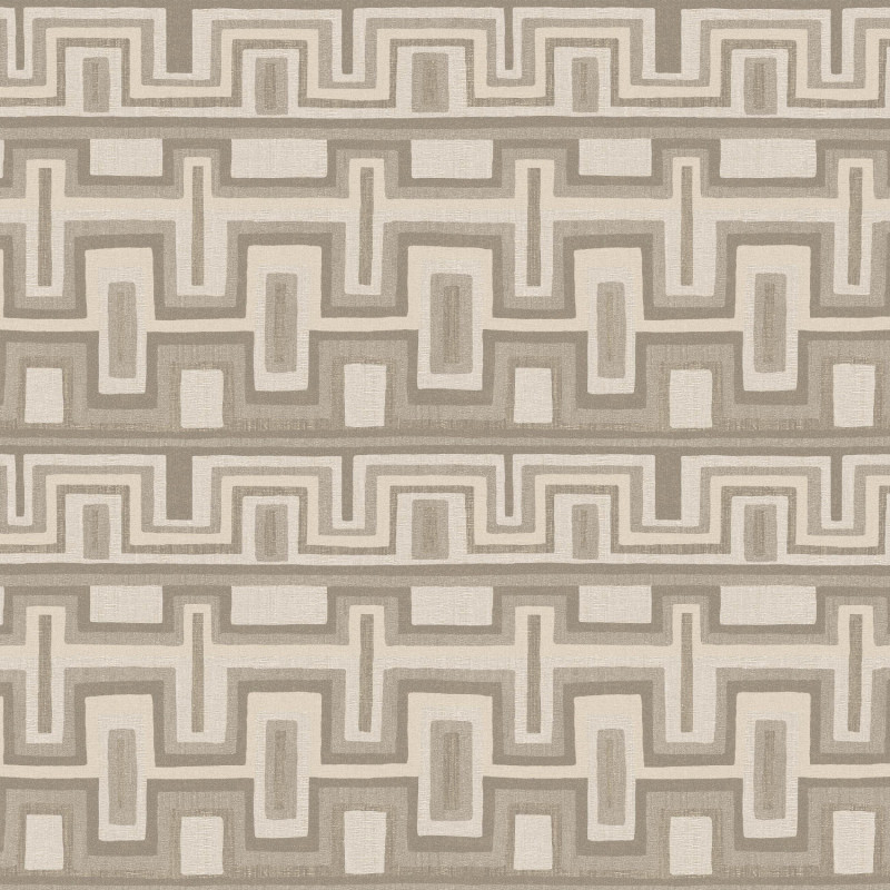 Papier peint intissé Morelos Linen beige, écru et taupe - Amani - Masureel - AMA001