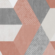 Papier peint intissé Géométrique Design terracotta gris - Loft - Ugépa - M50905