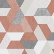 Papier peint intissé Géométrique Design terracotta gris - Loft - Ugépa - M50905