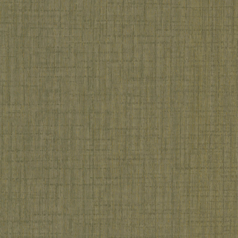 Papier peint vinyle sur intissé Uni Tweed vert kaki et or - Utopie - Lutèce - 51244104
