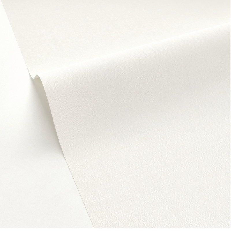 Papier peint Linen uni blanc cassé - MOONLIGHT - Caselio - MLG68520000