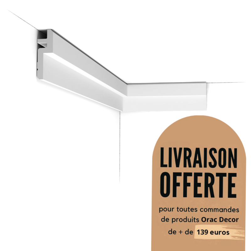 Corniche plafond - moulure décorative - Purotouch® - Orac Decor - C394 Steps