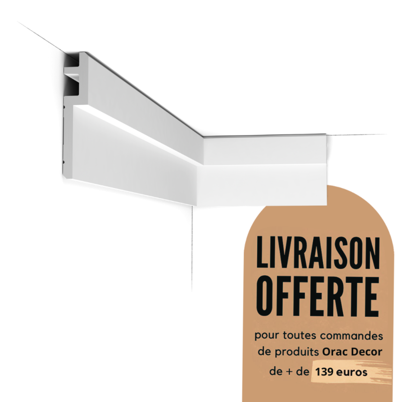 Corniche plafond - moulure décorative - Purotouch® - Orac Decor - C395 Steps