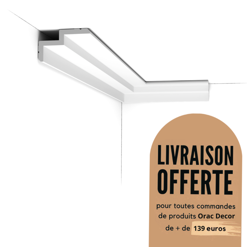 Corniche plafond - moulure décorative - Purotouch® - Orac Decor - C390 Steps
