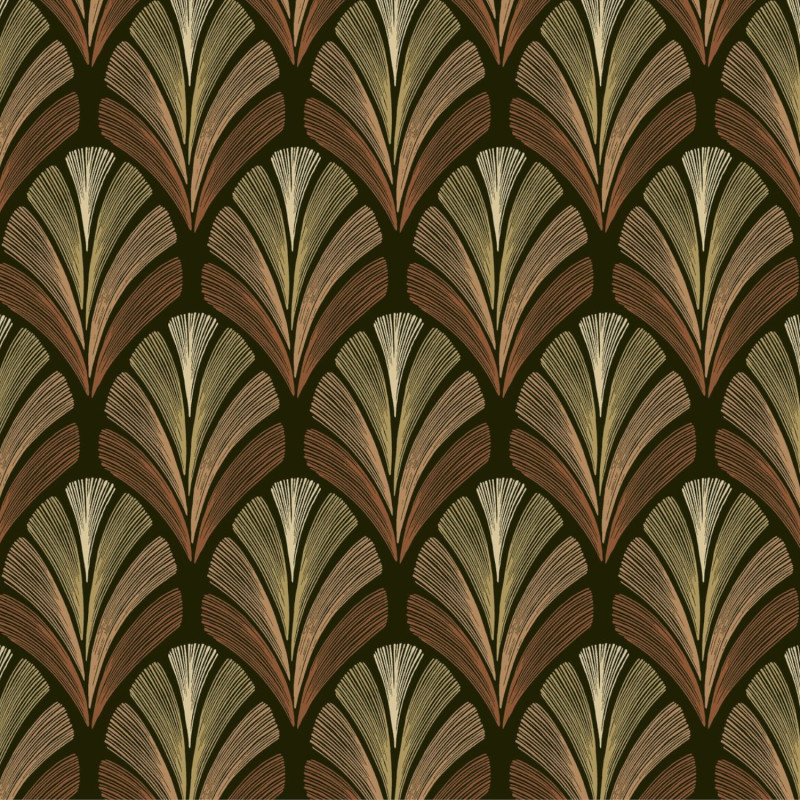 Papier peint intissé Folies St-James terracotta - Années Folles - Casadeco - ANFO201053215