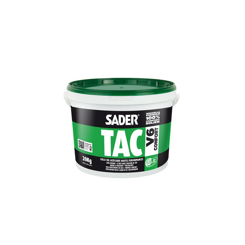 Colle Sol acrylique Hautes performances SADER TAC V6 Bostik - 1kg