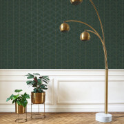 Papier peint intissé Mistinguett vert empire - Années Folles - Casadeco - ANFO201027682