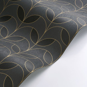Papier peint intissé Mistinguett noir fusain - Années Folles - Casadeco - ANFO201029830