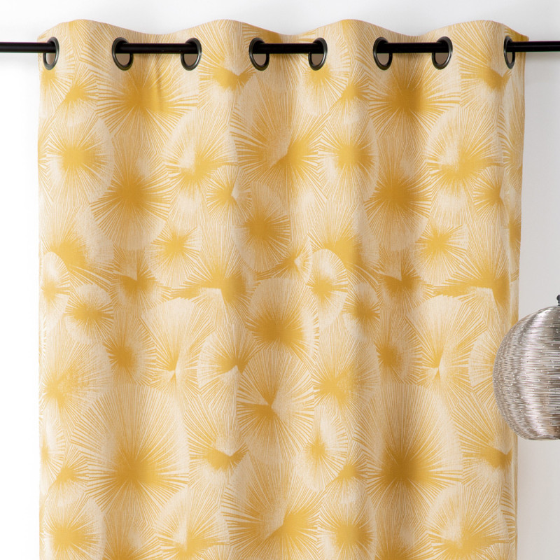 Rideau à œillets Soleil jaune solaire - 140x260cm - Linder - 221-30-10202-375