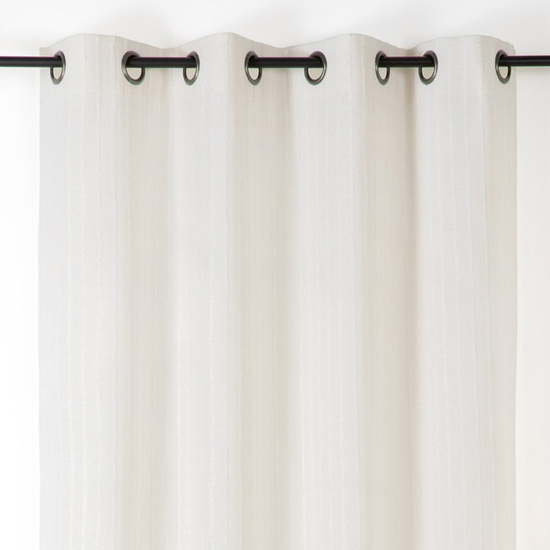 Rideau voilage à œillets Priscilia lin blanc - 140x265cm - Linder - 524-11-375