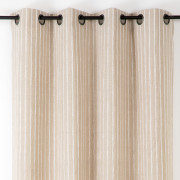 Rideau voilage à œillets Priscilia lin beige et blanc - 140x265cm - Linder - 524-29-375