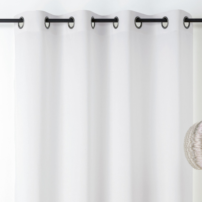 Rideau à œillets Tenessee blanc coton - 140x240cm - Linder - 1146-10-375