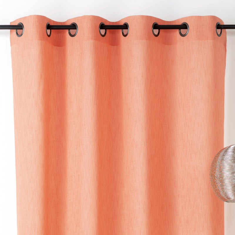 Rideau à œillets Tenessee orange corail - 140x240cm - Linder - 1146-36-375