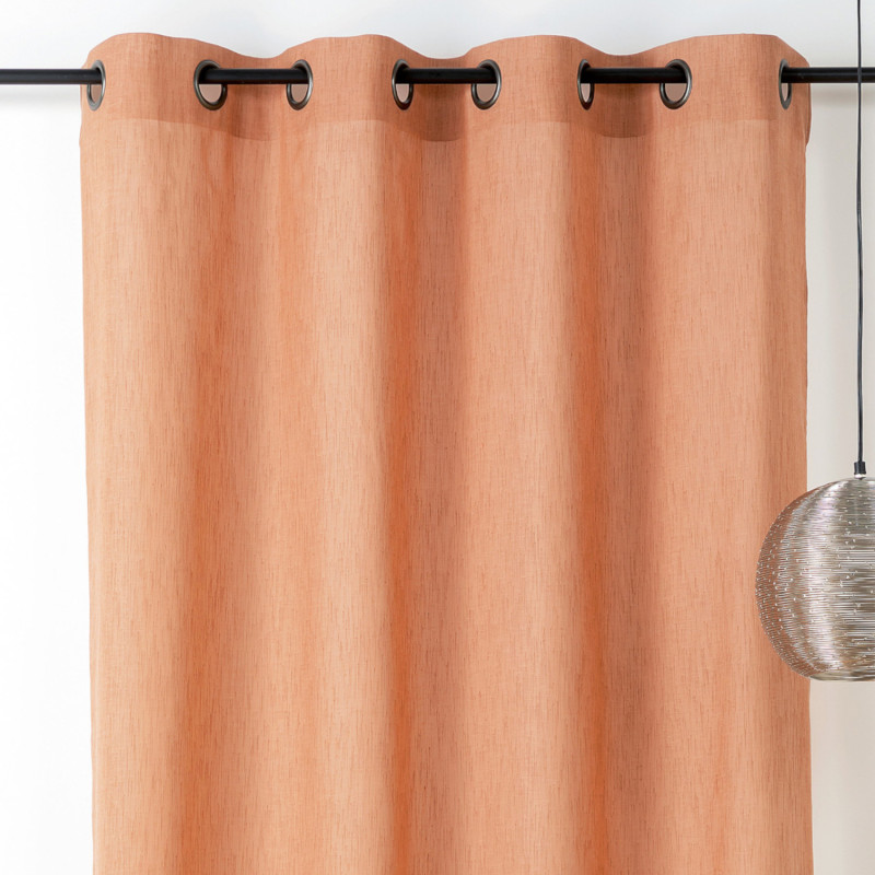 Rideau à œillets Tenessee brun argile - 140x240cm - Linder - 1146-50-375