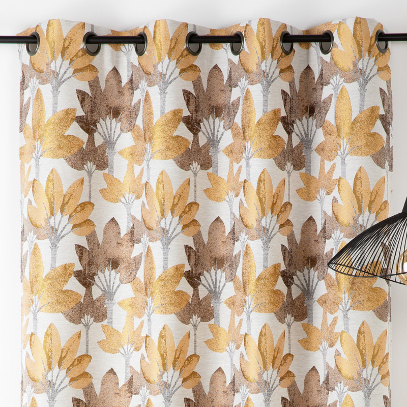 Rideau à œillets Osiris jaune ambre - 145x240cm - Linder - 1938-30-375
