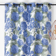 Rideau à œillets Hortensia bleu bleuet blanc et vert - 140x240cm - Linder - 1448-40-10200-375