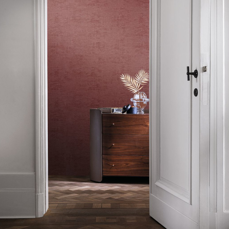 Papier peint vinyle sur intissé Johara framboise - Le Velours - CASAMANCE - B74394044