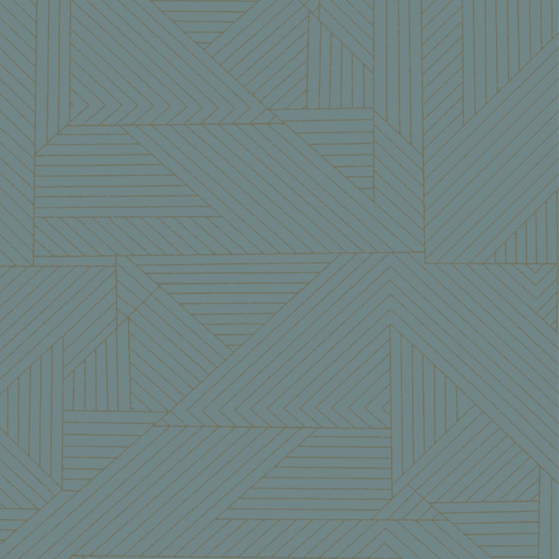 Papier peint intissé Prisme vert de gris - Delta - CASAMANCE - 74621834