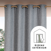 Rideau à œillets extérieur Rooftop gris basalte - 140x265cm - Linder - 1706-19-375