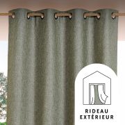 Rideau à œillets extérieur Rooftop vert kaki chiné - 140x265cm - Linder - 1706-80-375
