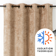 Rideau à œillets Colorado beige Chamois - 135x260cm - Linder - 1937-28-375