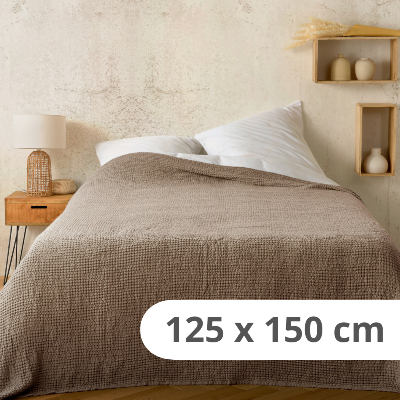 Jetée de Lit Kaline marron glacé - 125x150cm - Linder - 5131-28-841