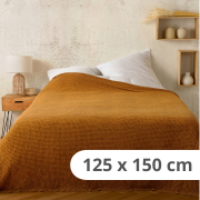 Jetée de Lit Kaline jaune ocre - 125x150cm - Linder - 5131-37-841