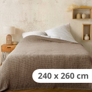 Jetée de Lit Kaline marron glacé - 240x260cm - Linder - 5131-28-841