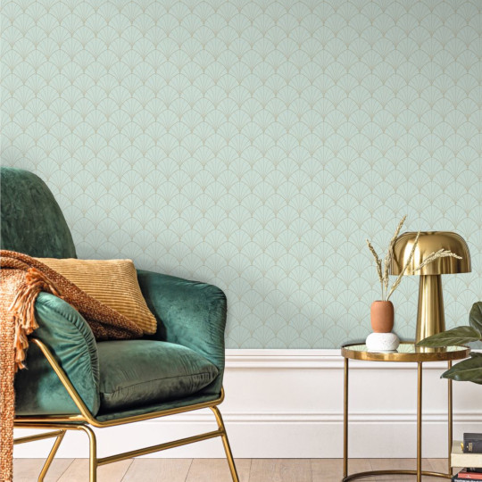 Papier peint Stardust vert...