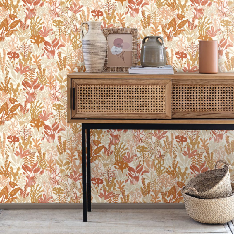 Papier peint Can You Sea Me corail beige  - SEA YOU SOON - Caselio - SYO102753279