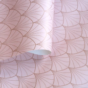 Papier peint Stardust rose pêche cuivré - THE PLACE TO BED - Caselio - PTB101824020