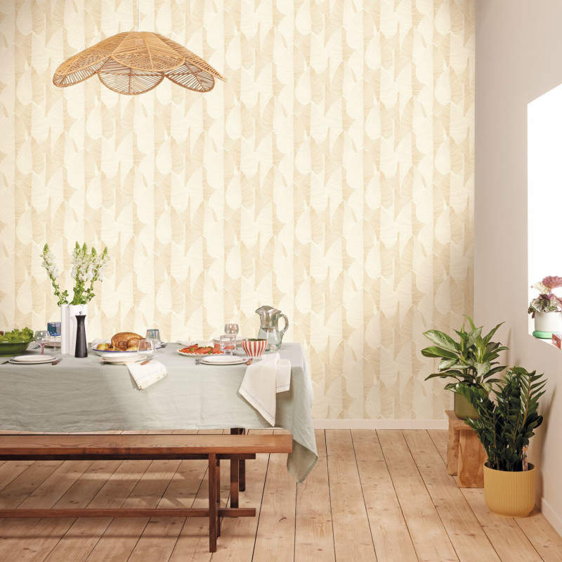 Papier peint vinyle sur intissé Nuance beige - Light - Caselio - LIG106591029