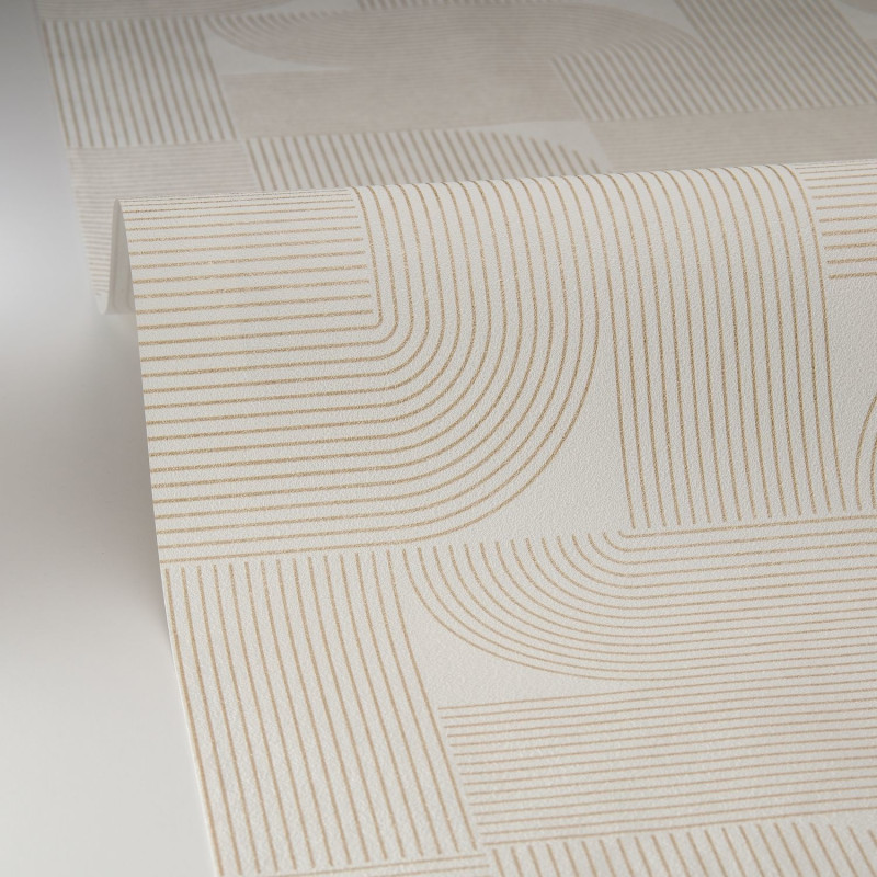 Papier peint vinyle sur intissé Softness blanc or - Light - Caselio - LIG106570014