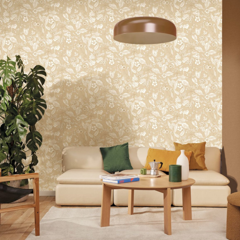 Papier peint intissé Lightness beige - Light - Caselio - LIG106601010