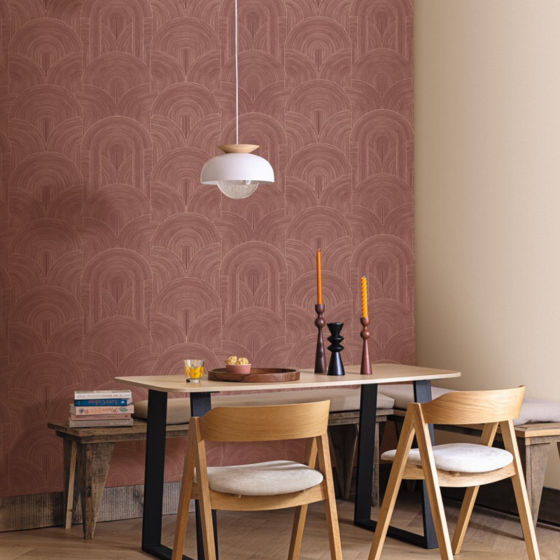 Papier peint vinyle sur intissé Delicacy aubergine - Light - Caselio - LIG106565055
