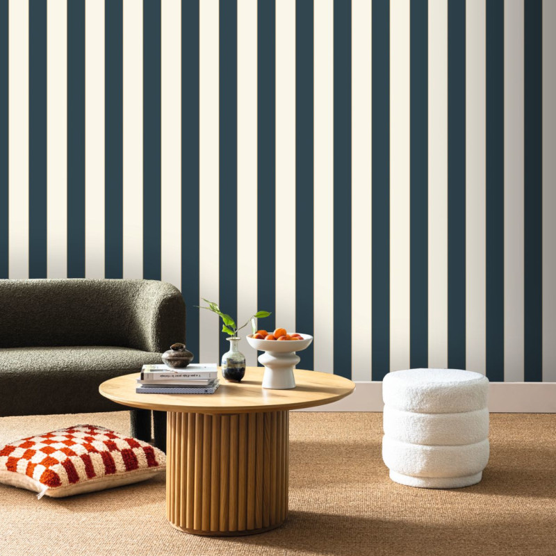 Papier peint vinyle sur intissé Rayure Golden lines bleu - Light - Caselio - LIG101076112