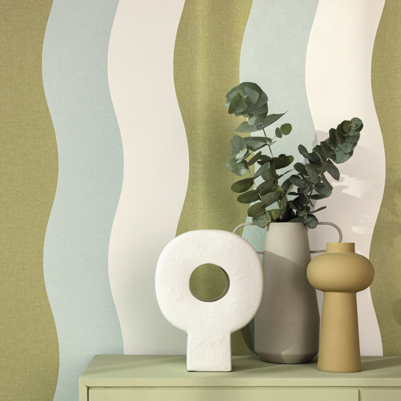 Papier peint vinyle sur intissé Sandy bleu vert - Twist - Caselio - TST106476071