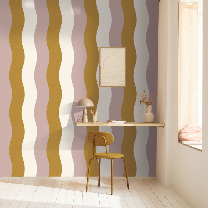Papier peint vinyle sur intissé Sandy violet vert - Twist - Caselio - TST106475076