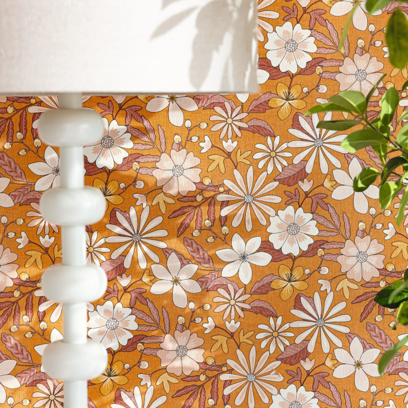 Papier peint vinyle sur intissé Emy orange rose - Twist - Caselio - TST106463142