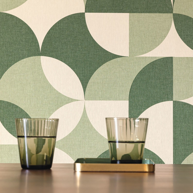 Papier peint vinyle sur intissé Charly vert émeraude - Twist - Caselio - TST106447012