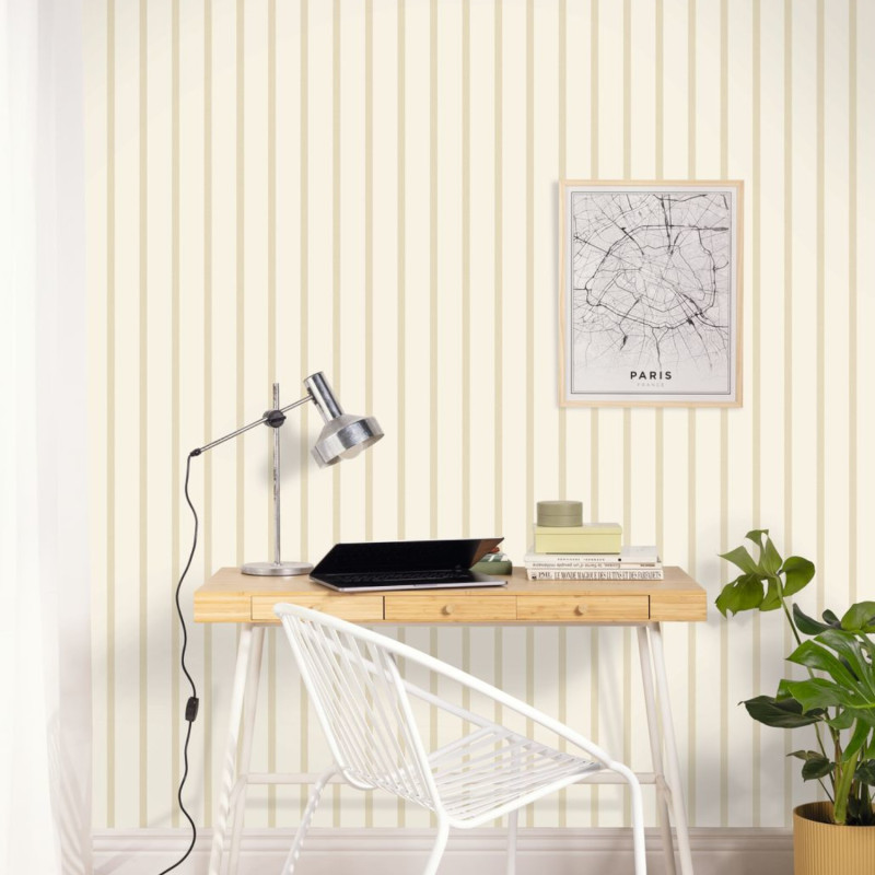 Papier peint vinyle sur intissé Katy beige - Twist - Caselio - TST106491010