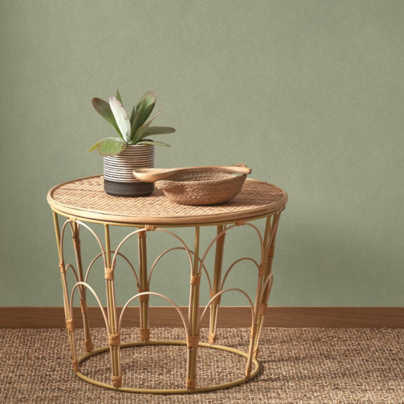 Papier peint vinyle sur intissé Uni vert eucalyptus - Nest - Casadeco - NEST201007474