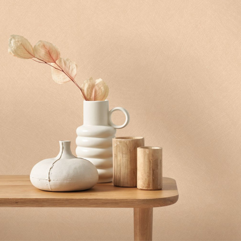 Papier peint vinyle sur intissé Uni beige desert - Nest - Casadeco - NEST201004334