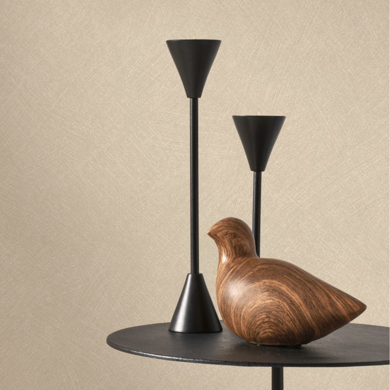 Papier peint vinyle sur intissé Uni taupe - Nest - Casadeco - NEST201001771