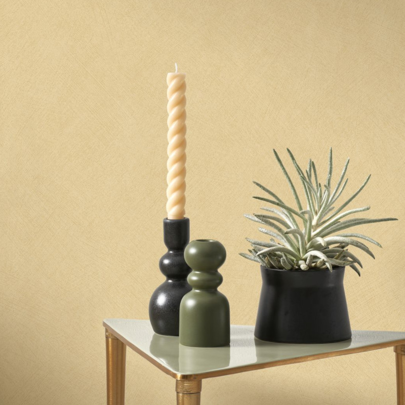 Papier peint vinyle sur intissé Uni beige chamois - Nest - Casadeco - NEST201001616