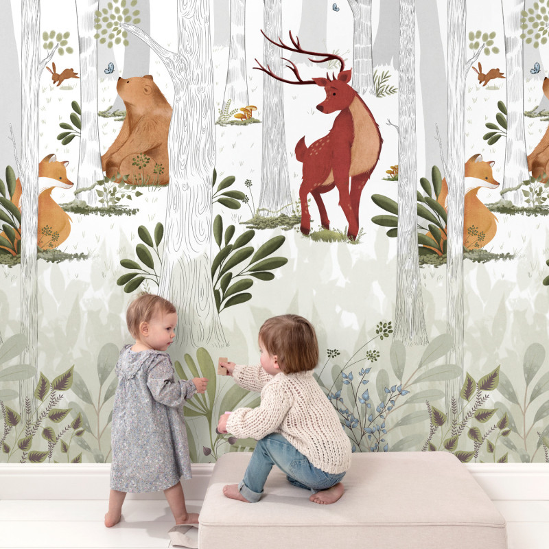 Panoramique vinyle sur intissé Animal Kingdom - 280x159cm - Orom 2 - Grandeco - A73301